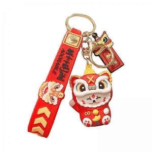 Lot de 3 porte-cl&iquest;&iquest;s dragon chinois pour le Nouvel An, motif mignon et dessin anim&iquest;&iquest;, pour voiture, d&iquest;&iquest;coration du Nouvel An chinois 2024 - Neuf