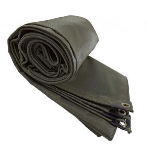 2x3m)/6.5x10ft &Eacute;paissir Toile Double Face Tente D'&eacute;pissage Auvent Pare-Soleil Tarp Vert,550 G/M2 - Neuf