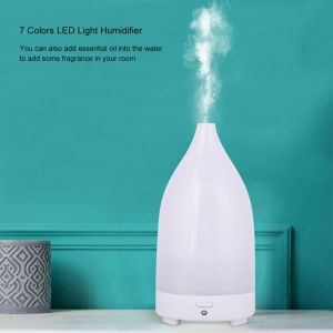 HJLIAN Diffuseur d'huiles essentielles ultrasonique portable, humidificateur, aromatherapie, lumiere LED 7 couleurs, avec cable USB - Neuf
