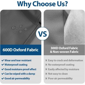 Tianyi-Lot De 3 Grand Sac De Rangement Vetement Avec Poign&eacute;e, 105l Pliable Rangement Sous Lit En 600d Oxford, Housse De Rangement Portable Pour Les Dortoirs, Les Chambre &Agrave; Coucher, Gris Fonc&eacute; - Neuf