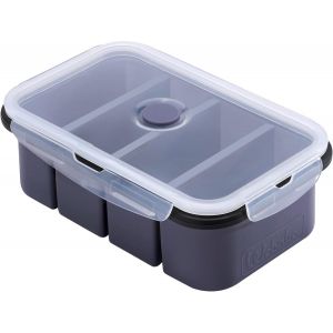 Checarzhn--No1-Cubes À Soupe Avec Couvercle En Silicone - Bac À Glaçons Extra Large - 250 Ml - Pour Soupe, Bouillon, Sauce, Beurre, Préparation Des Repas - Neuf