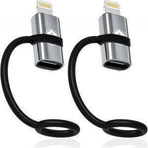 KALANKA-Lot de 2 adaptateurs USB C vers Lightning, adaptateur USB C femelle vers iPhone mâle, prend en charge la charge rapide PD, pour iPhone 14 Pro Max 13 12 11 X Xr, iPad/Air Pods, pas pour audio - Neuf