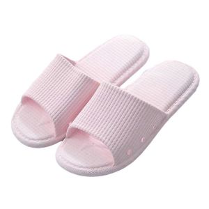 Pink 38&iquest;39 Size(For 37&iquest;38) Bathroom Slippers Unisex Slip Proof Shower Sandals Summer Indoor Soft Silent Slippers - Neuf