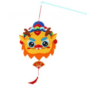 HJLIAN Lanterne chinoise a faire soi-meme pour le festival du printemps, decorations de lanternes a main du Nouvel An chinois, motif de dessin anime du zodiaque, ensemble de bricolage pour enfants, dragon - Neuf