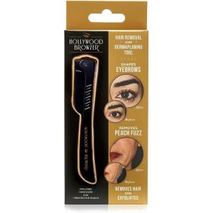 Dermaplaning Visage Lame Noire pour Hommes et Femmes Pochette de Protection Façonnage des Sourcils Lame de Visage Élimination des Poils Superflus Dermaplaning Exfoliation - Neuf