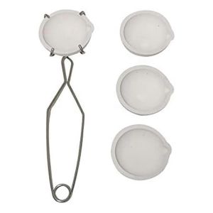 5 Pièces Petite Fonte En Céramique Creuset Bol Plat Tasse Ensemble Fondre Or Argent Cuivre Avec Pinces À Fouet - Neuf