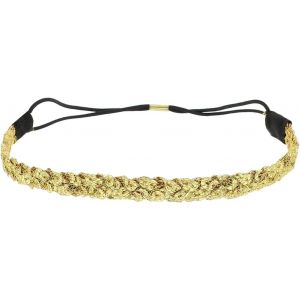 Bandeau Cheveux Femme Sequin Argent&eacute; - Bandeau Fin &Eacute;lastique Taille Unique - Headband Pour Coiffure Mariage Ou Soir&eacute;e Strass Et Paillettes - Headband F&ecirc;te Brillant Look Boh&egrave;me, Hippie Chic - Neuf