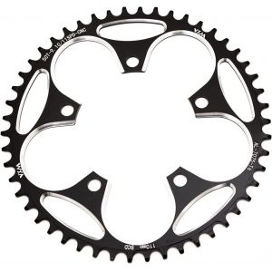 Subzonal-Plateau De Pédalier Vélo Route 110bcd 7075-T6 Aluminium - Cnc 5 Axes Iso 13041, Denture Alternée Anti-Chute (36-58t) | Compatible 8-12v Shimano/Sram | Noir/Rouge - Neuf