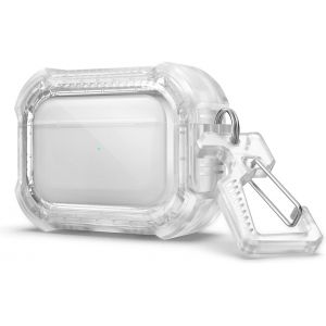 LORANKA-Compatible avec Les AirPods Pro - Coque de Protection Transparente en Polycarbonate Rigide et Silicone [LED Visible] 360 degr&eacute;s pour Homme et gar&ccedil;on - Transparent - Neuf