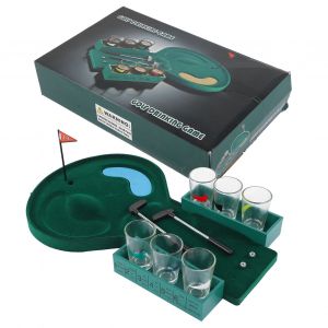 Mini-jeu de table de golf avec verres a liqueur et jeu a boire pour bureau, cuisine, bureau, sol, bar, voiture - Neuf