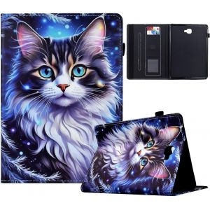 Coque Pour Tablette Samsung Galaxy Tab S4 10.5 2018 Etui Tablette Sm-T830 T835 Pu Cuir Flip Support Portefeuille Protection Coque Pour Samsung Galaxy Tab S4 Housse Tablette,Chat Ti[Coq9123479] - Neuf