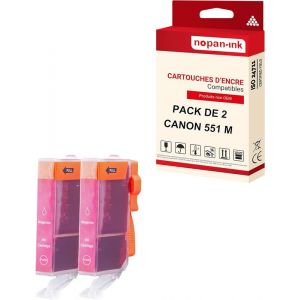 NOPAN-INK - x2 Cartouche compatible pour CANON 551 XL 551XL Magenta 6445B001 - Neuf