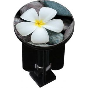 SJZG-Bonde Lavabo Décorée Design Fleur Sur Galets - Bouchon Universel 40 Mm - Pour Lavabo Standard À Tirette. - Neuf