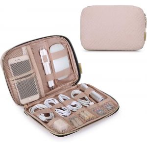 Sac De Rangement C&acirc;ble,Sac C&acirc;ble Multifonctionnel,Voyage Accessoires Pour Tablette, Disque Dur Externe, Chargeur, Adaptateurs, Cartes M&eacute;moire,Rose - Neuf