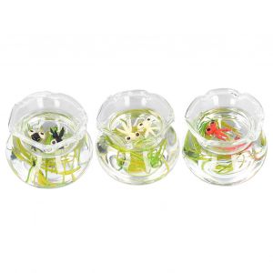 Lot De 3 Aquariums Miniatures Pour Maison De Poupee, Decoration De Bureau, Accessoires - Neuf