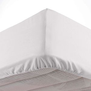 , Drap Housse 1 Personne 90 X 190 Cm Microfibre Unie Oscar Blanc, 100% Polyester 1643686 Petit Single - Neuf