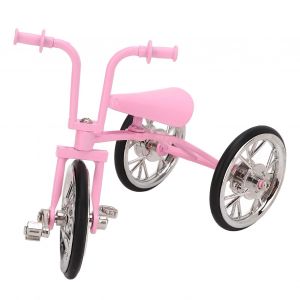 Mod&egrave;le De Tricycle Jouet Rose - Conception En Alliage Simul&eacute; Pour Le Bricolage Et Les Ornements De Jouets De Collection - Neuf