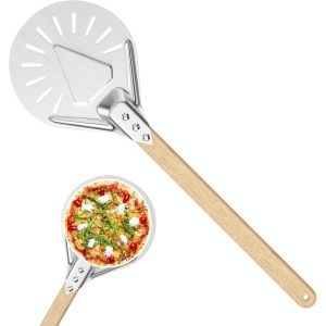 7 Pouces pelle a pizza perforée,spatule Pizza Paddle ronde en Aluminium Anodisé Dur,avec Résistance Aux Hautes Températurespour Four pour La Cuisson De Pizzas Maison,Pains.[K734] - Neuf