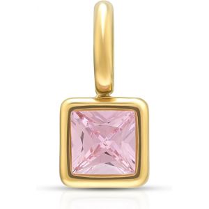 Kal-Collier Plaqu&eacute; Or 14 Carats Avec Pierre De Naissance En Oxyde De Zirconium Pour Femme Avec Pendentif R&eacute;glable Fermoir Rond Ne Ternit Pas - Neuf