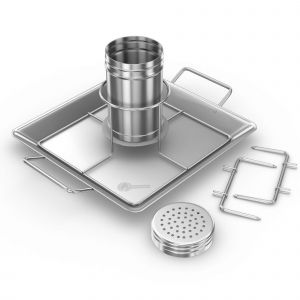 De Torr&eacute;faction Et De Gril En Acier Inoxydable Pour Barbecue Canette De Bi&egrave;re De Poulet Titulaire, Compatible Four R&ocirc;tissoire, Avec Des Pointes - Neuf