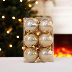 Boule de no&euml;l Set de 12pcs, 6cm - Compatible avec Arbre de No&euml;l, Fen&ecirc;tre & Mall D&eacute;cor - Gnobogi Vacances Pendentif Cadeau - Neuf