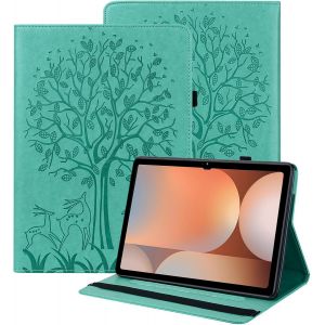 &Eacute;tui Pour Tablette Samsung Galaxy Tab A6 10,1"" Sm-T580N / T585N 2016 Avec Stylet En Cuir Synth&eacute;tique Avec Fentes Pour Documents, Dragonne (Vert) - Neuf