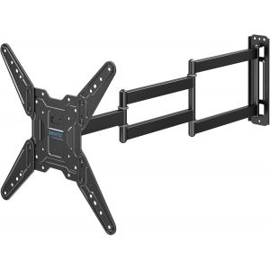 SUBZONAL-Support Mural TV Orientable et Inclinable, Bras Articul&eacute; 26-65 Pouces, Charge 35 kg, Extension 95 cm, VESA 400x400, Fixation Murale Solide pour &Eacute;cran Plat ou Incurv&eacute;, Id&eacute;al pour Salon, Burea - Neuf