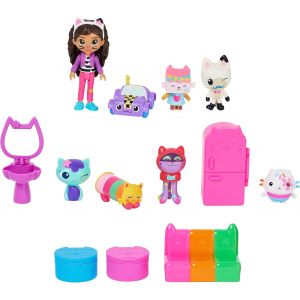 SANSH-Gabby et la Maison Magique - Gabby Dollhouse - Pack Surprise Maison Magique Gabby - 8 Figurines Gabby Chat Et Accessoires - Dessin Animé Jouet Gabby Et La Maison Magique - Jouet Enfant 3 Ans Et - Neuf