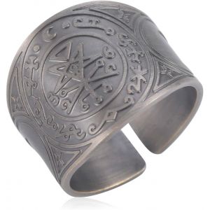 Trahoo-Bague Sceau Des 7 Archanges Bague Cube Métatron Bague Sceau De Lilith Biblique Bague Amulette Talisman Bague Géométrie Bague Cuivre Bonne Chance Protection Bijoux Religieux Pour Hommes Femmes - Neuf