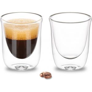 Kalanka-Paracity Tazas De Cafe Expreso Lot De 2 Tasses &Agrave; Shot De 60 Ml, Tasses &Agrave; Expresso, Double Isolation En Verre Borosilicate Transparent, Accessoires Pour Machine &Agrave; Expresso - Neuf