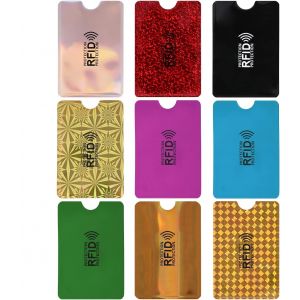 KALANKA-Lot de 9 Porte-Cartes RFID colorés pour Cartes de crédit et Cartes d'identité RFID pour Homme et Femme - Neuf