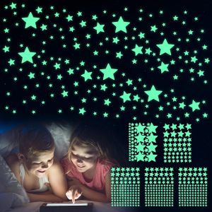 Trahoo-Lot De 469 Autocollants Muraux Phosphorescents Pour Plafond Et Mur - Cadeau Pour Garçons Et Filles - Parfait Pour Chambre D'enfant, Chambre À Coucher, Salon - Neuf