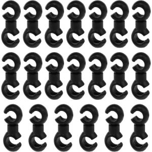 Boucle De Vélo 20 Pièces Vélo Ligne De Frein Rotative Clip En Forme De S Pour Ligne De Frein Vtt Vélo De Route (Noir) - Neuf