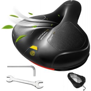 Selle De Ultra Confortable,Selle De V&eacute;lo Gel Ergonomique Avec Amortisseur &Agrave; Double Ressort Pour Bicyclette Vtt V&eacute;los Montagne.[E85] - Neuf