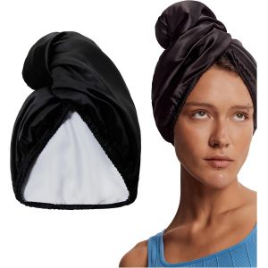 TZF-Glov Le Bonnet Serviette Microfibre Super Absorbant Prot&egrave;ge Les Cheveux Boucl&eacute;s Id&eacute;al pour la M&eacute;thode de Plopping Il D&eacute;finit et Pr&eacute;serve la Texture des Boucles Tout en R&eacute;duisant Le Temps de S&eacute;cha - Neuf