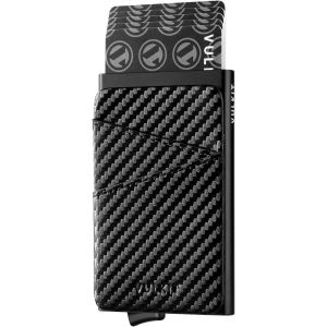 CAUC-Pop Up Porte Carte Bancaire Anti Piratage avec Fentes en Cuir Porte Carte Homme Slim RFID Porte Carte M&eacute;tallique pour 5-9 Cartes - Neuf