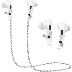 Crochets d'oreille AirPods Pro, Sangles Anti-Perte compatibles avec AirPods 1 2 Pro, Parfait pour Les Activit&eacute;s Ext&eacute;rieurs, connecteur de c&acirc;ble, Astronaute Cordon Tour de Cou (cha&icirc;ne) - Neuf