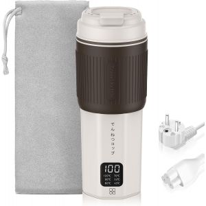 Kalanka-Bouilloire De Voyage 450ml Avec R&eacute;gulation De Temp&eacute;rature En 6 &Eacute;tapes, 300w, &Eacute;tanche, Protection Contre La Surchauffe, 100v 240v, Adapt&eacute;e Pour Le Camping - Neuf