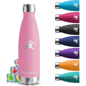 Gourde Isotherme, Gourde 500ml, Sans Bpa, Enfant, 24h Froid & 12h Chaud, Inox, Anti Fuite, Bouteille Isotherme, Facile &Agrave; Transporter, Metal, Pour &Eacute;cole, Bureau, Voyage, Camping - Neuf