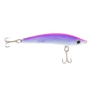 Lot De 2 Leurres De Peche Realistes En Forme De T, Leurres Durs, Accessoires De Peche (Violet Et Rose) - Neuf