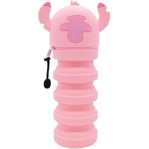 MAA-Trousse Ecole 2 en 1 en Silicone Souple Kawaii, Rose Cartoon-Plume, Fermeture Eclair en Silicone Pochette de Stylo, Crayons, Marqueurs, Étui pour Fournitures Scolaires de Grande Capacité - Neuf