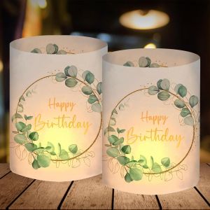 Cauc-Lot De 12 Photophores Pour D&eacute;coration De Table D'anniversaire, Femme, Homme, Fille, Gar&ccedil;on, Enfant, Convient Pour Bougies Chauffe-Plat Ou Autres Bougies - Neuf