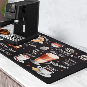Kalanka-Tapis &Eacute;gouttoir Vaisselle Tapis De Machine &Agrave; Caf&eacute; 50&times;40 Cm Tapis Egouttoir Vaisselle Absorbant, Antifouling Pour Machines &Agrave; Caf&eacute;, Cuisines, &Eacute;viers, Salles De Bains, Comptoirs, Animaux Domesti - Neuf
