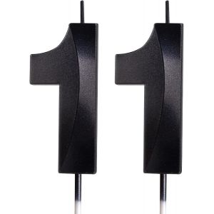 Sansh-Noir Bougies D'anniversaire En Forme De Chiffre 11, 3d Bougies Noir Décoration De Gâteau,Décoration De Gâteau Pour Fête D'anniversaire, Mariage,Bougie D'anniversaire Pour Gâteau - Neuf