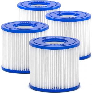 Cartouche de Filtre VI Piscine pour Bestway pour Lay-Z-Spa,Cartouche Filtrante Taille VI pour Miami,Vegas,Palm Springs,Paris Monaco,4 PCS (VI) - Neuf