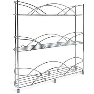 TIANYI-Rangement Epices - Support Etagere a Epices Argentée - Comprend 2 Ventouses, Parfait pour Stocker Les Épices et Les Herbes, Peut Contenir 21 Pots Range Epices Cuisineu2026 - Neuf