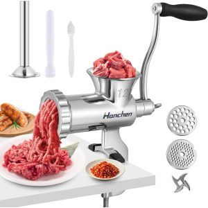 Nouvelhorizonstore-Manuel Hachoir &Agrave; Viande Acier Inoxydable Multifonction Domestique Lavement Garnissage Saucisse Avec Assiette 4,5 Mm/8 Mm, Pour Porc Poulet Poisson L&eacute;gumes - Neuf