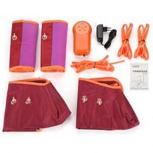 Masseur A Compression D'air Pour Les Bras Et Les Jambes, Appareil De Massage Electrique A Circulation (Prise Ue Rouge) - Neuf