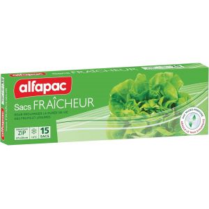 15 sacs Fraîcheur-Des sacs micro-perforés pour mieux conserver fruits et légumes-Sacs de dimensions 27 × 28 cm - Neuf