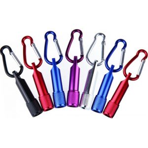 Tianyi-7 Pi&egrave;ces Mousqueton Poche Lampes, Led Mini Poche Lampes, Poche Porte Cl&eacute;s Lampe, Mini Led Porte Cl&eacute;s Lampe, Pour Camping, Chasse, Randonn&eacute;e, P&ecirc;che Et Autres Activit&eacute;s De Plein Air(Couleur Al&eacute;a - Neuf